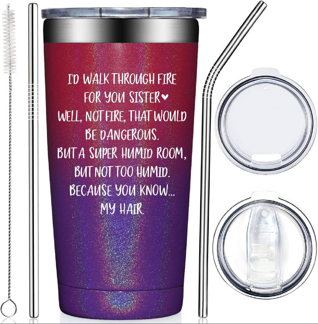 Orchids Aquae Sister Gifts From Sister - Like Sisters In Law Funny Christmas  Valentines Secret Birthday Gifts For Soul Little Big Sister, Women, Best  Friend From Brother - Tumbler Cup With Straw | Wayfair