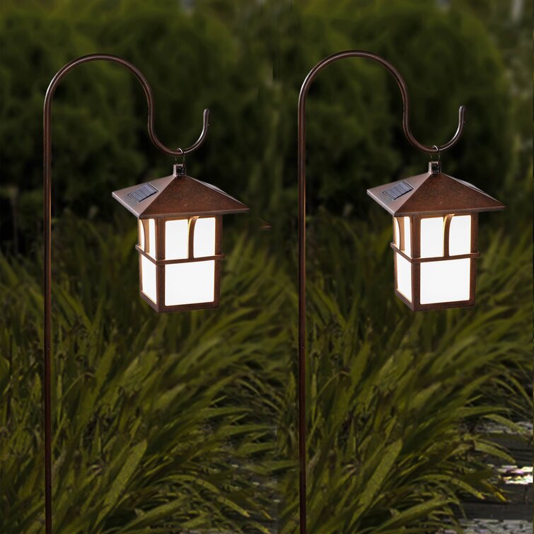 4 Pack Outdoor Garden Solar Powered Oriental Lantern Stake Path Lights Lanterns 