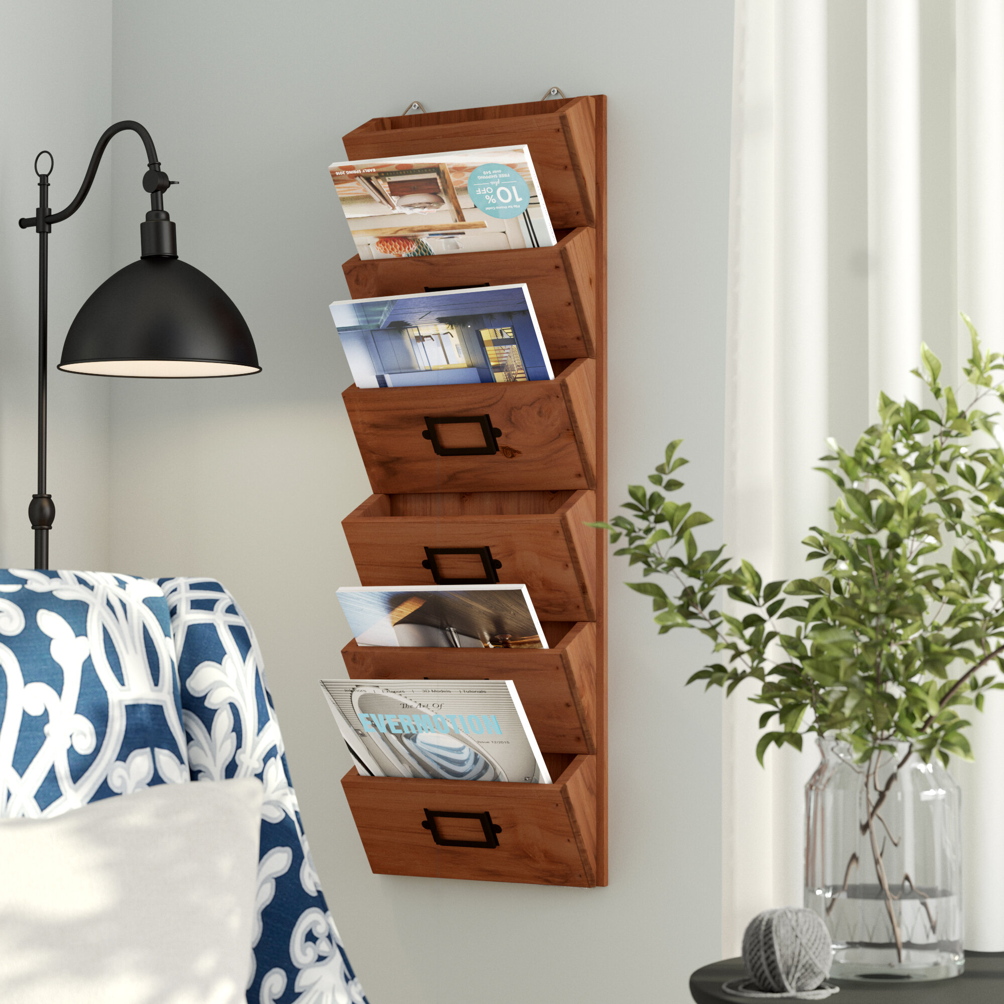 Wooden letter rack & storage 
