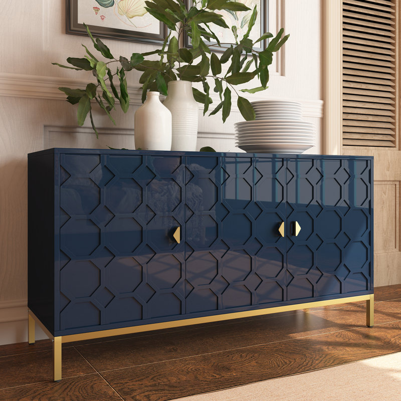 Bailes Iron 3 - Door Accent Cabinet Color: Blue