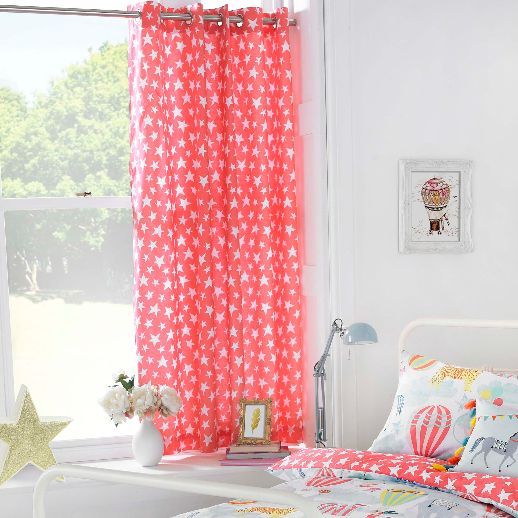 Harriet Bee Circus Eyelet Semi Sheer Curtains Wayfair Co Uk