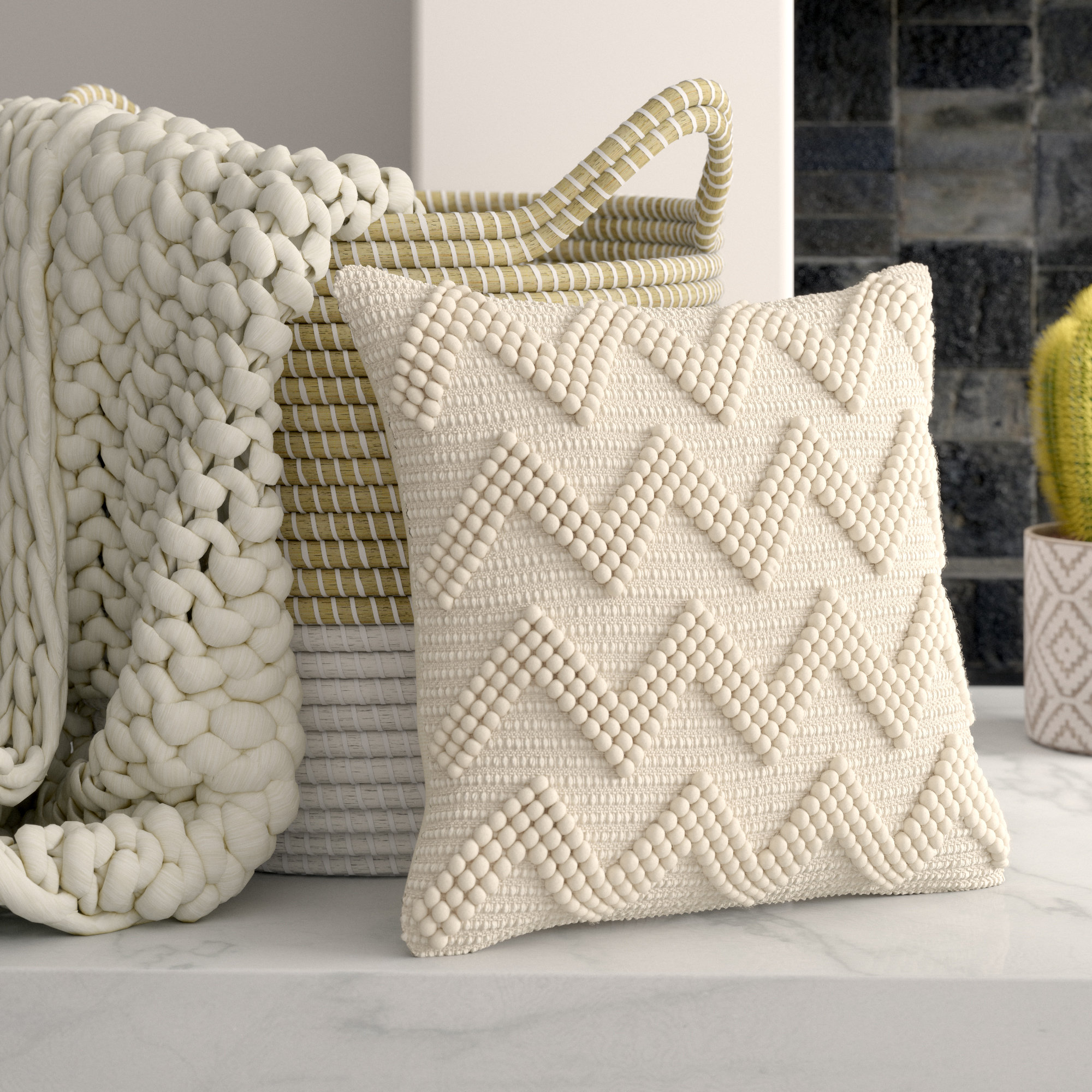Coletta Large Chevron Throw Pillow Reviews Joss Main
