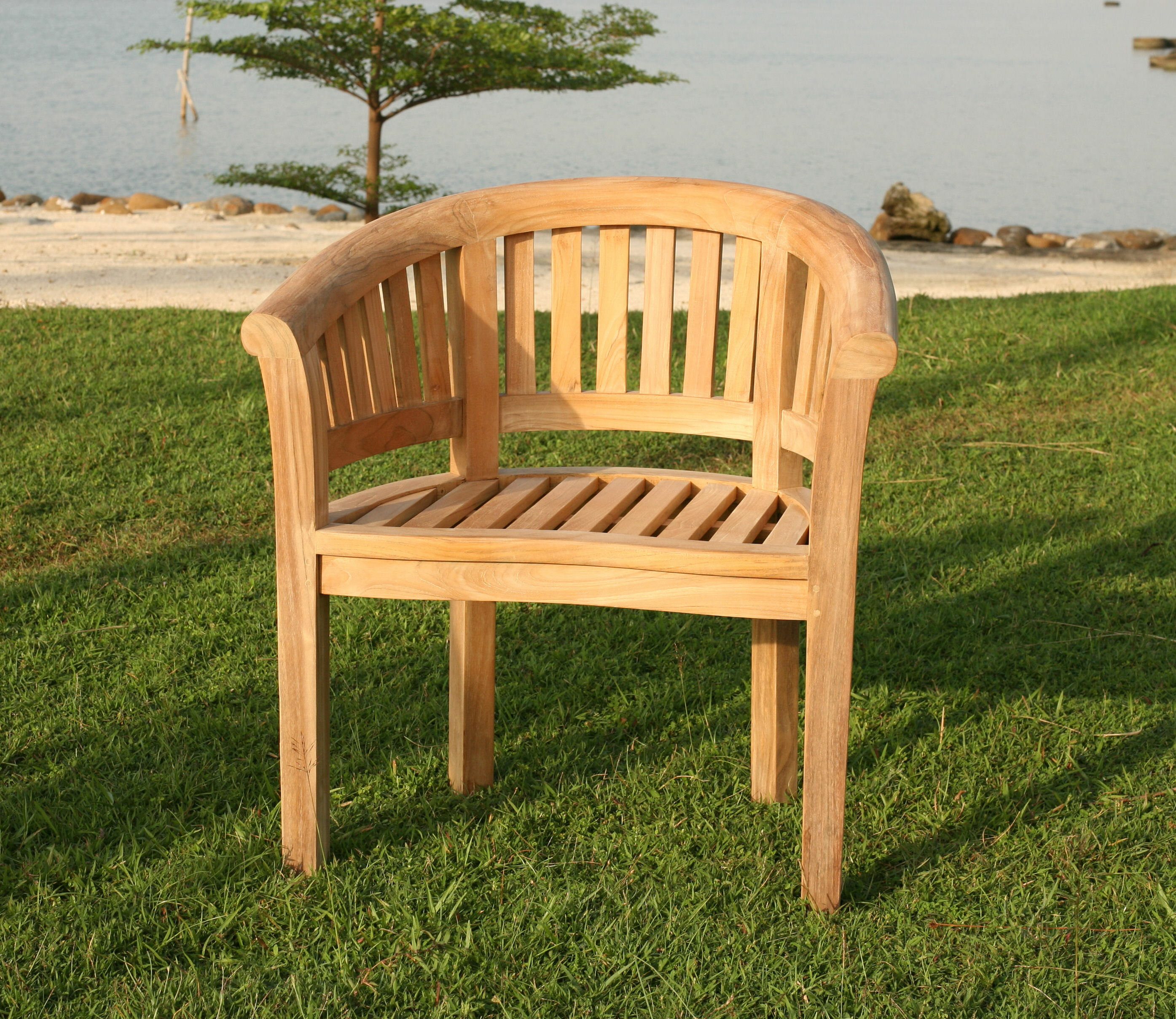 Rosecliff Heights Annalise Teak Patio Chair Wayfair