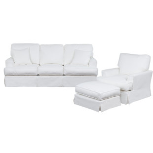 Elenora 3 Piece Slipcovered Living Room Set by Highland Dunes