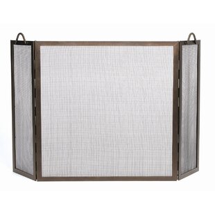 Dutton Rope 3 Panel Iron Fireplace Screen By Millwood Pines