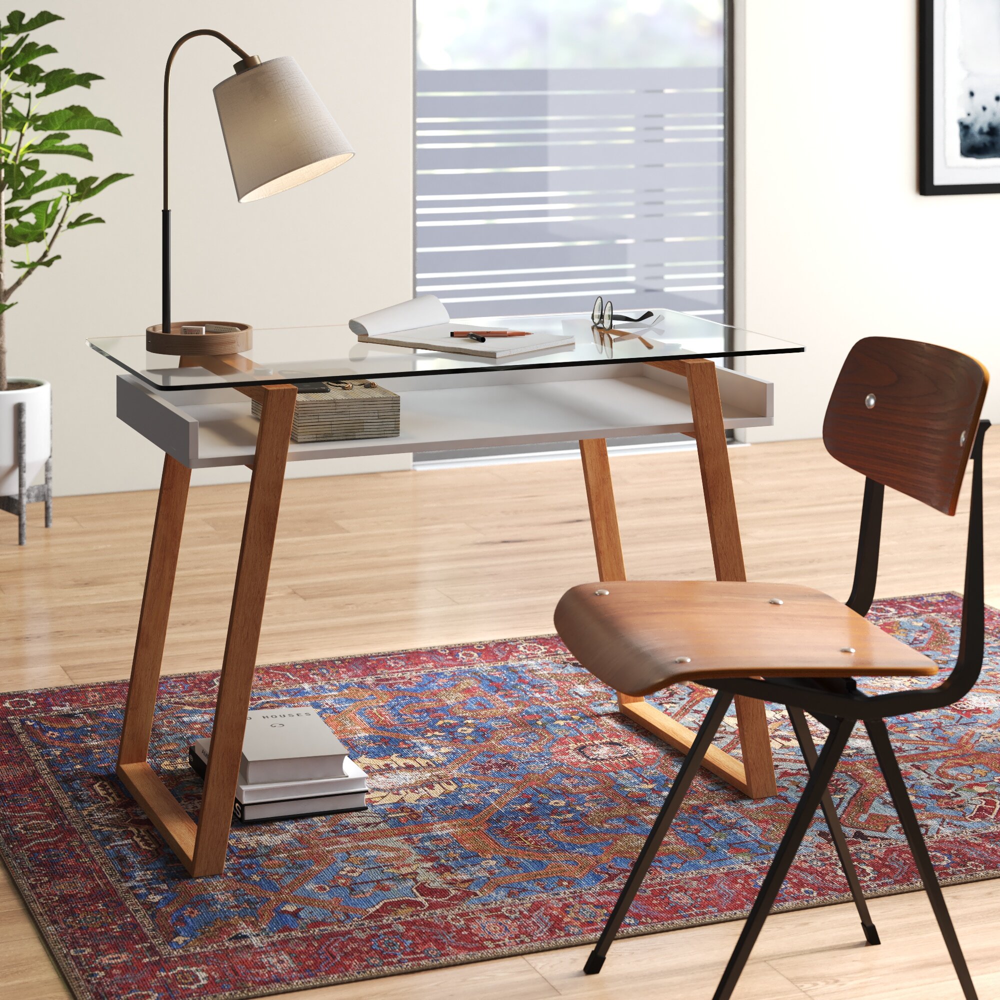 Capel Glass Desk Reviews Allmodern