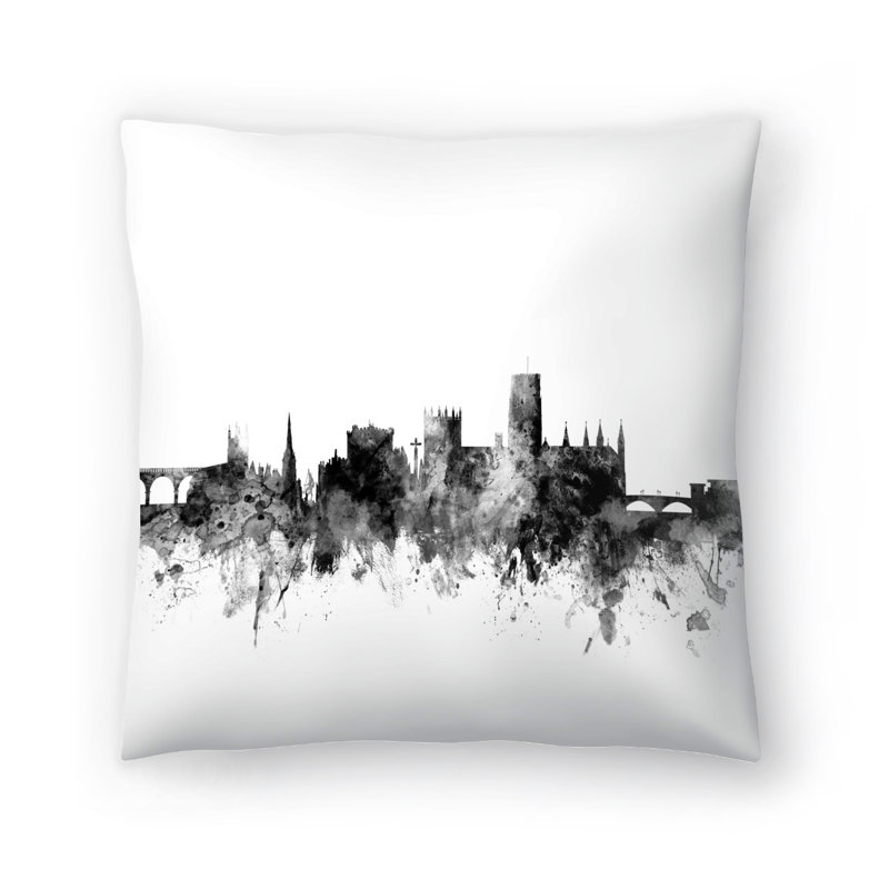 East Urban Home Durham England Skyline Cityscape New 3 Throw Pillow