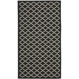 Safavieh Rugs Wayfair Co Uk Courtyard Black Beige Indoor Outdoor Area Rug