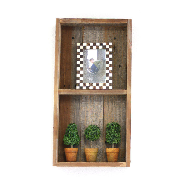August Grove Bateman Double Shadow Box Wall Shelf Reviews Wayfair Bateman Double Shadow Box Wall Shelf