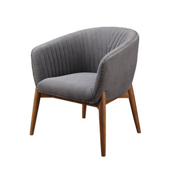 Everly Quinn Castiel 30 W Faux Leather Barrel Chair Wayfair