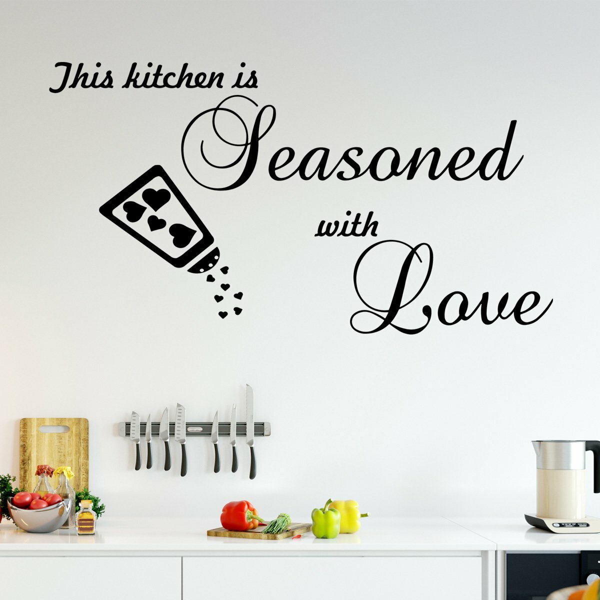 This kitchen is seasoned with love Wall Sticker Removable Vinyl Decal Art Quote