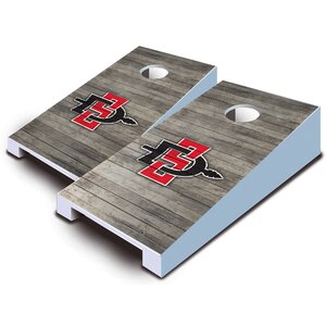 NCAA 10 Piece Distressed Tabletop Cornhole Set