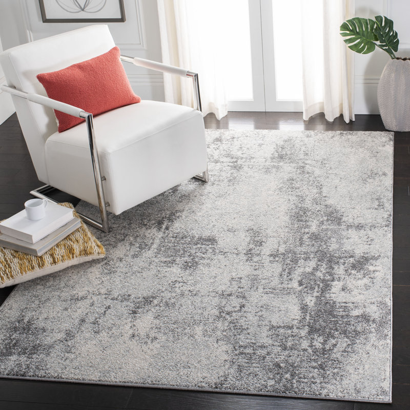 17 Stories Espada Power Loom Ivory Gray Rug Reviews Wayfair