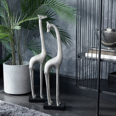 Luetta Cole And Grey Contemporary Aluminum Sculpture Set Of 2