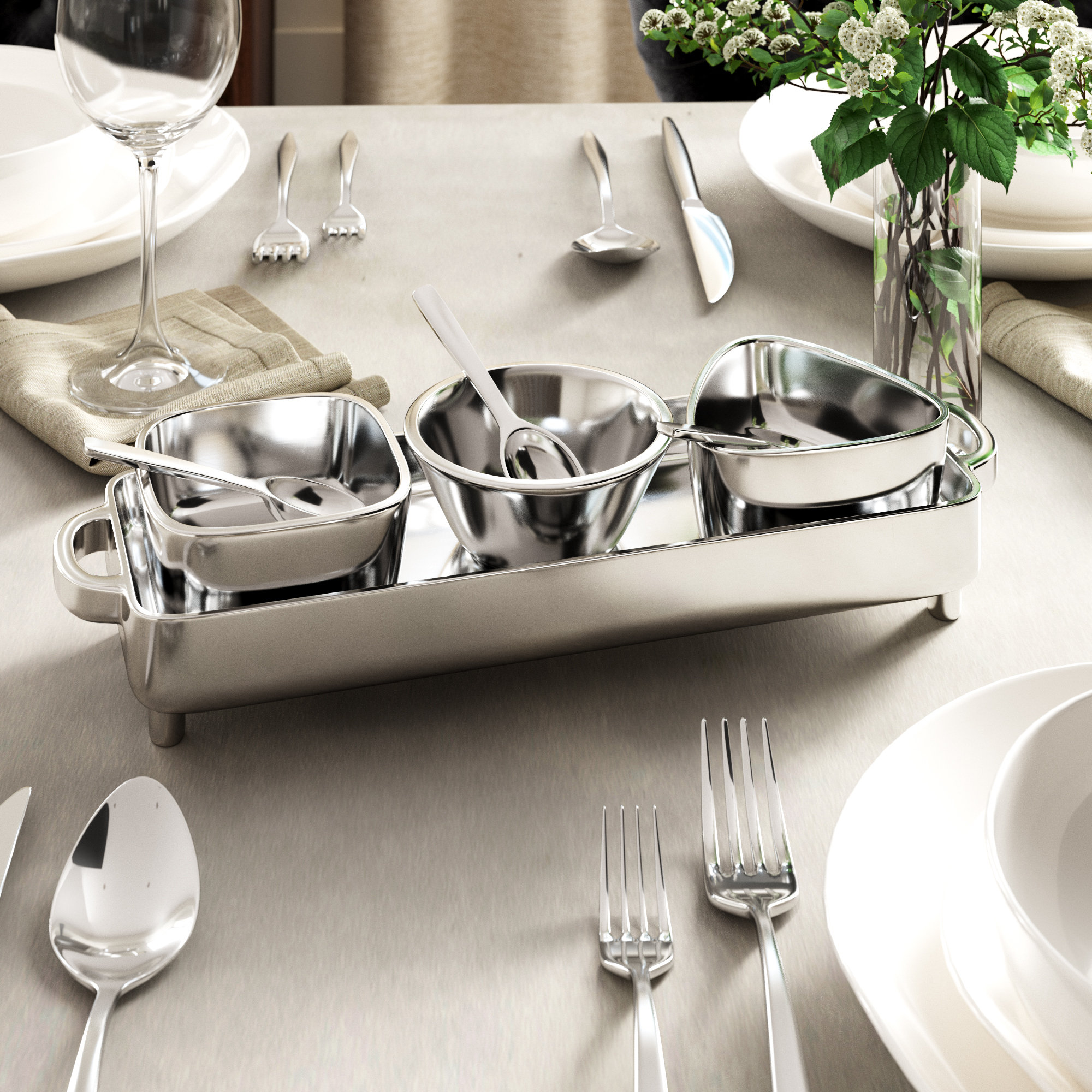 Greyleigh New Haven 7 Piece Condiment Server Set Wayfair
