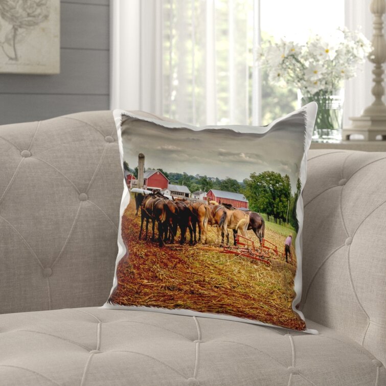 Throw Pillow Cover COVER ONLY Farm Style Home Decor Life Is Better On The Farm 16x16