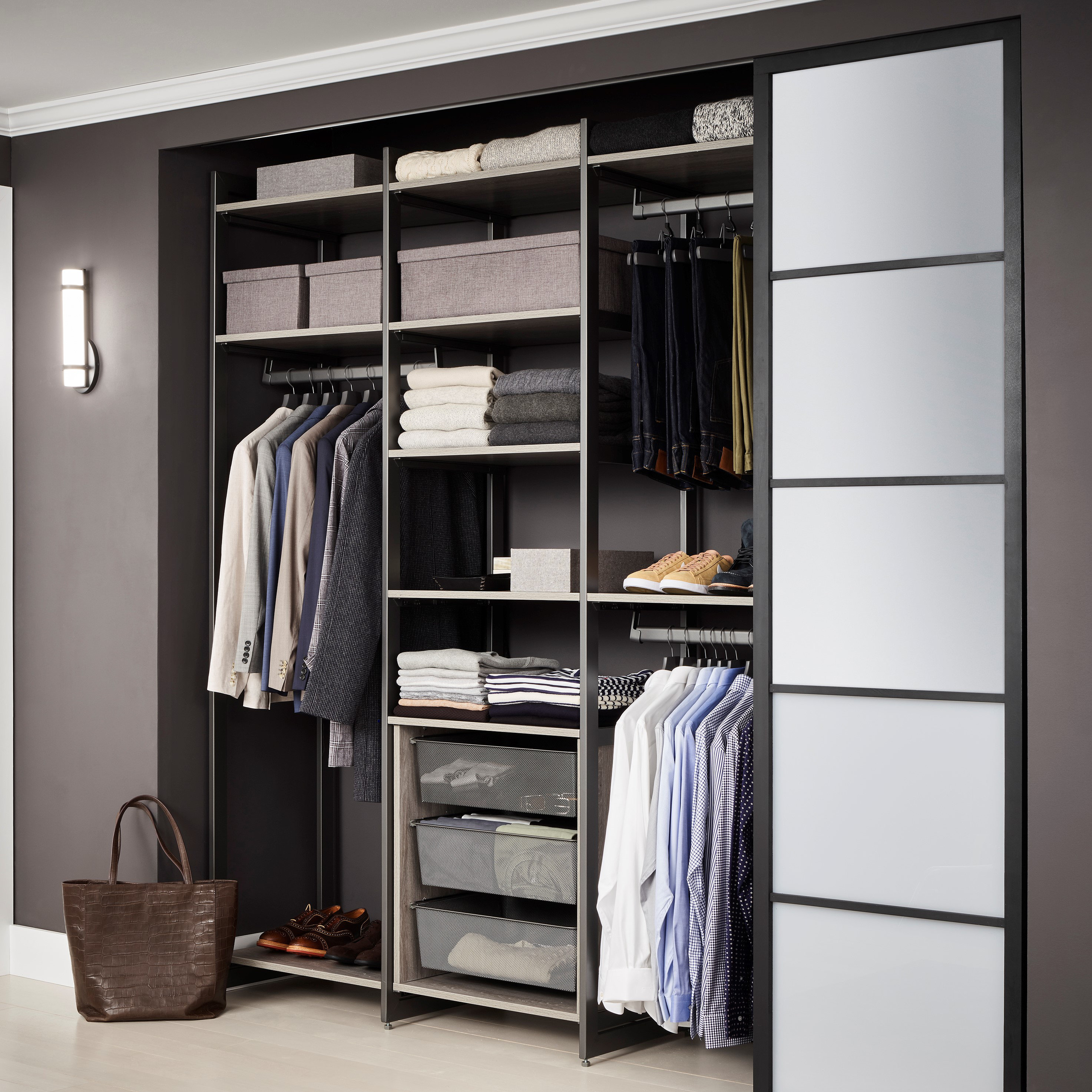 Martha Stewart California Closets The Everyday System 72 W 20 D Double Hanging Shoe Storage Closet System Walk In Set Wayfair