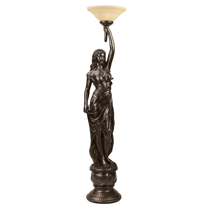 Design Toscano Dess Hestia Sculptural 76 Torchiere Floor Lamp Reviews Wayfair Design Toscano Dess Hestia