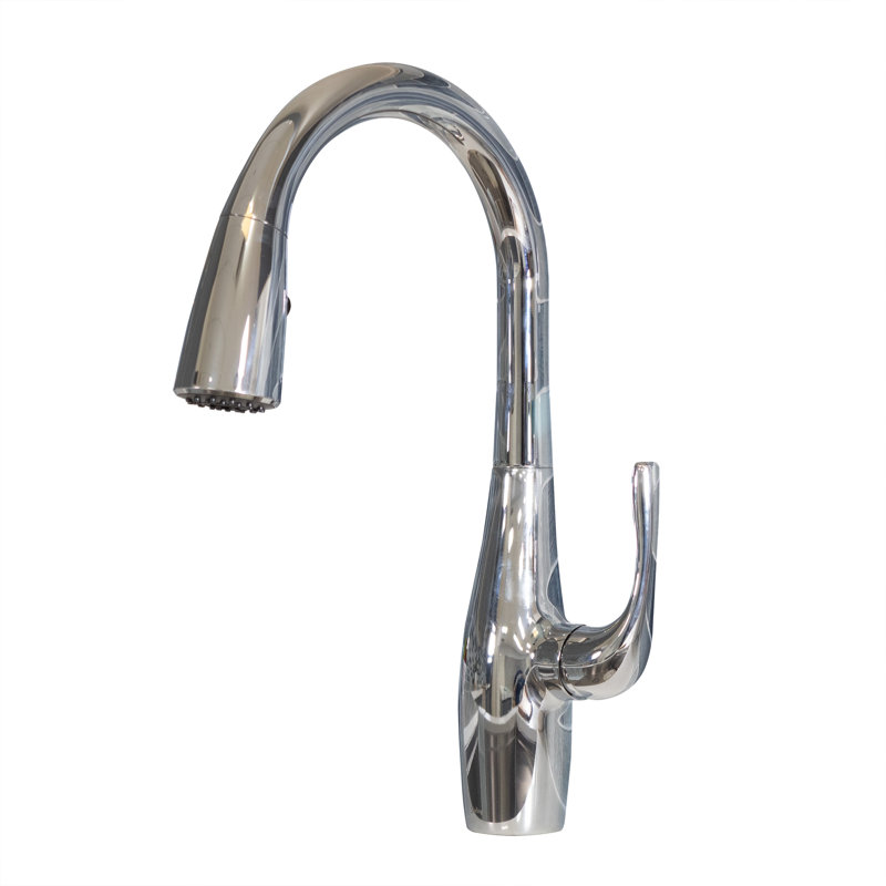 Koozzo Spring Pull Down Single Handle Kitchen Faucet With Side