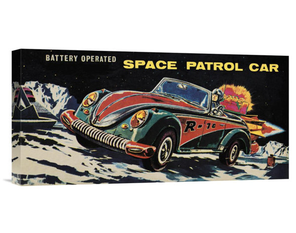 Global Gallery Battery Operated Space Patrol Car By Retrotrans Vintage Advertisement On Wrapped Canvas Wayfair