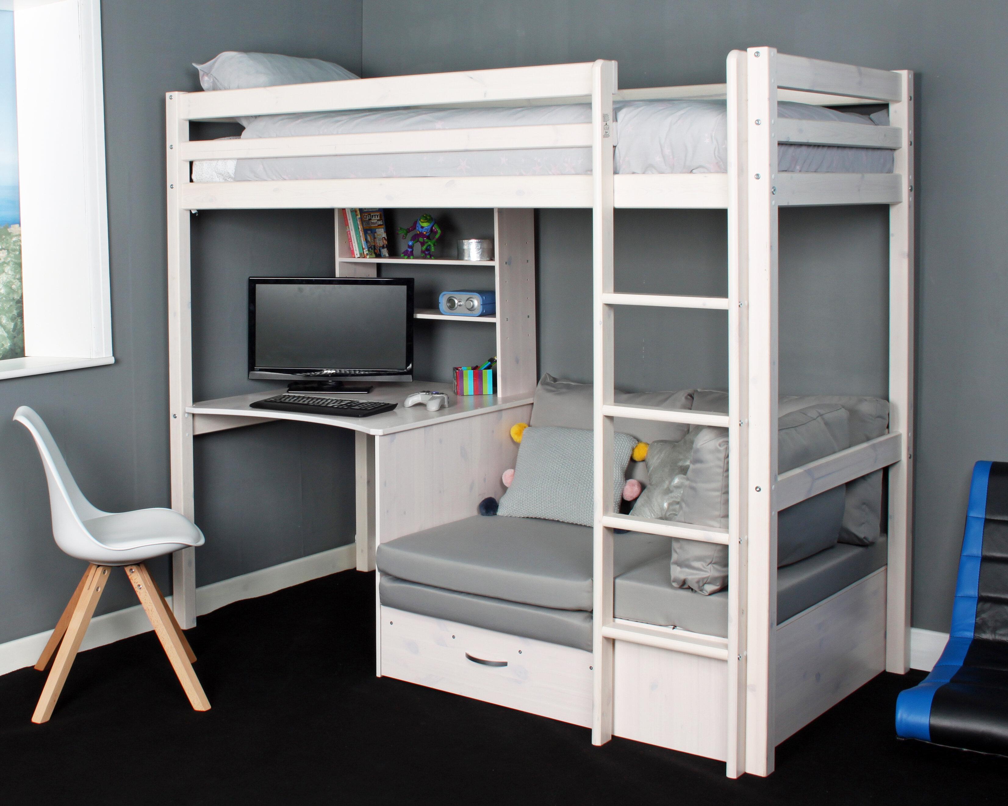 Isabelle Max Cutler European Single High Sleeper Loft Bed With