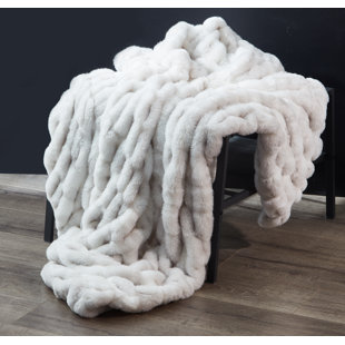 Tahari Faux Fur Throw Wayfair