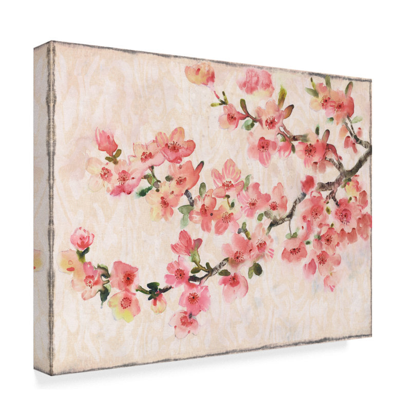 East Urban Home Cherry Blossom Composition I Acrylic Painting