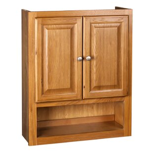 Avery Brown Logan Weathered Oak Bathroom Floor Cabinet 2 Glass Doors for Storage