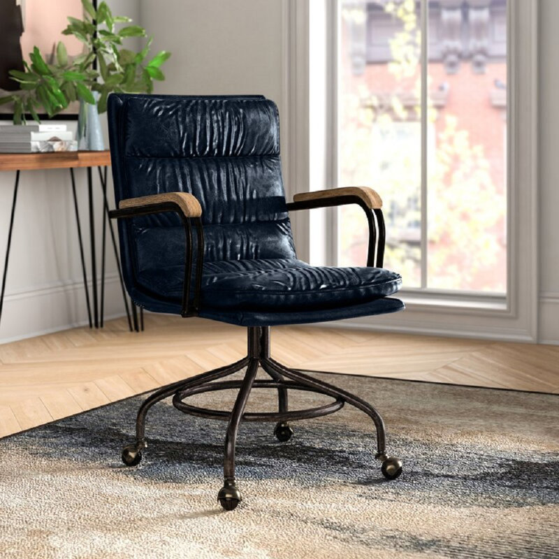 Modland Executive Chair Office Chair In Vintage Blue Wayfair