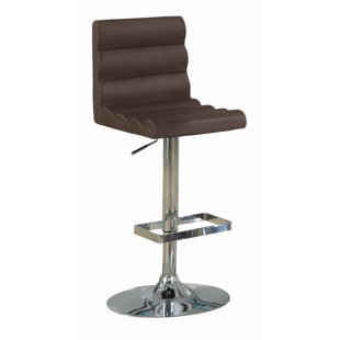 Go to store & view more images Orren Ellis Woollard Armless Rolled Adjustable Height Swivel Bar Stool (Set of 2)