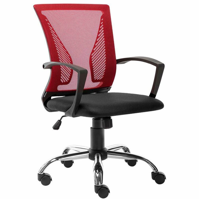 Ergonomic Swivel Mid Back Home Office Computer Desk Chair Mesh Lumbar Support