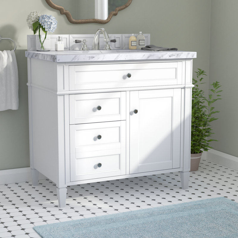 Darby Home Co Deleon Traditional 36 Single Burnished Mahogany Deleon Traditional 36 Single Burnished Mahogany Bathroom Vanity Set