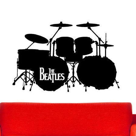 Oakwooddecals The Beatles Drum Set Wall Decal Wayfair