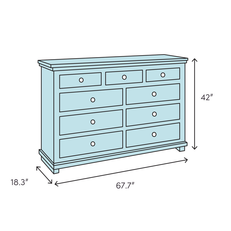 Willa Arlo Interiors Valencia 9 Drawer Dresser Reviews Wayfair