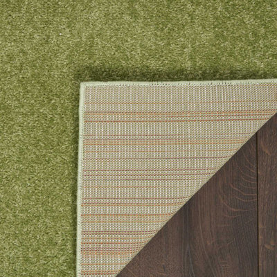 Mullican Sandy Solid Green Easy Care Indoor/Outdoor Area Rug