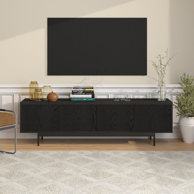 Whitman TV Stand for TVs up to 75" Color: Black Grain