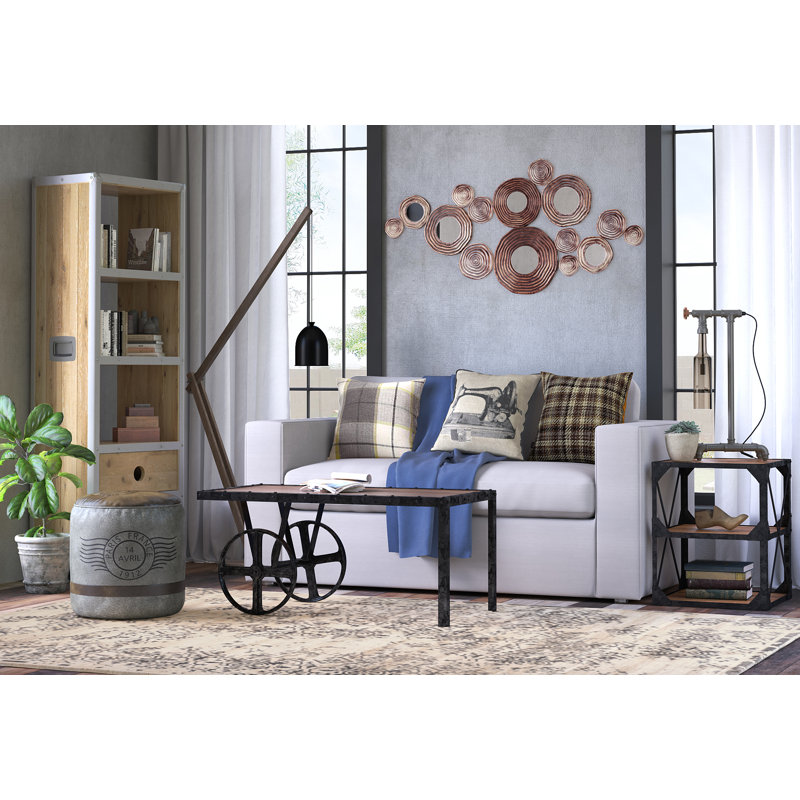 Moe S Home Collection Circle Metal And Mirror Cluster Wall Decor