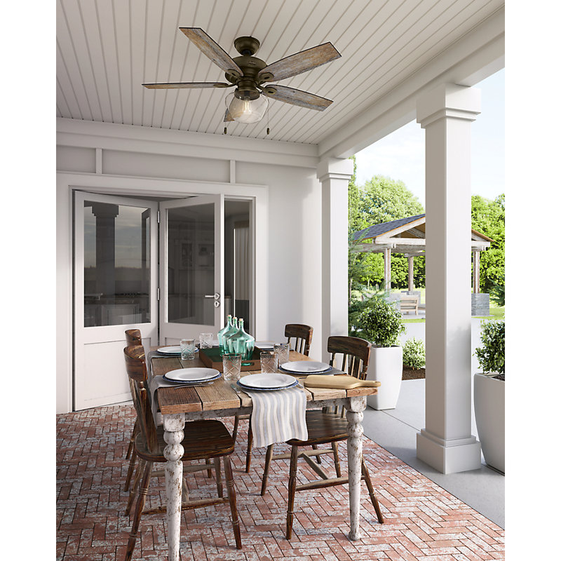 Union Rustic 52 Heskett 5 Blade Ceiling Fan Light Kit Included