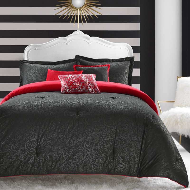 Betsey Johnson Inverse Rose Reversible Comforter Set Reviews