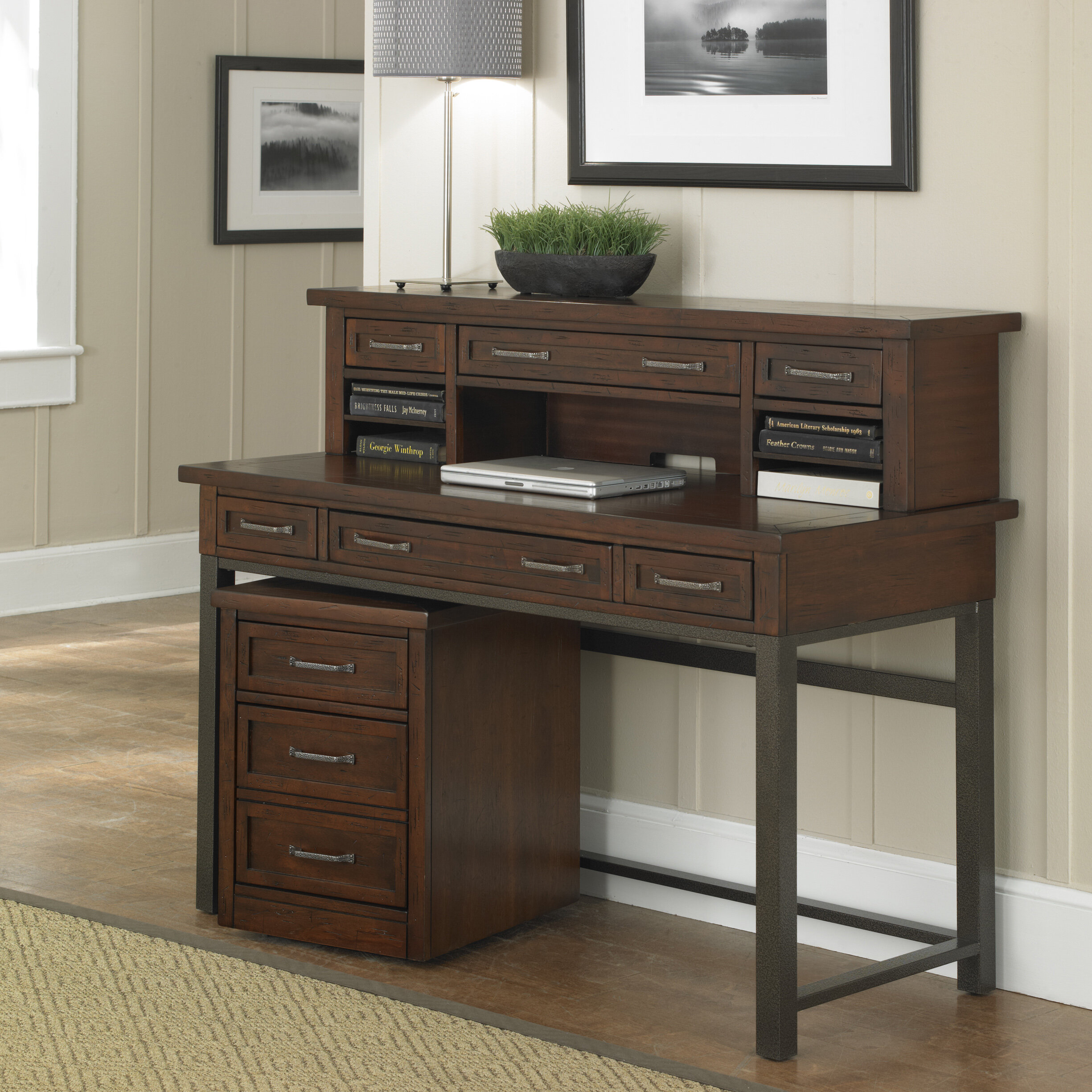 Three Posts Rothbury Solid Wood Desk With Hutch Birch Lane