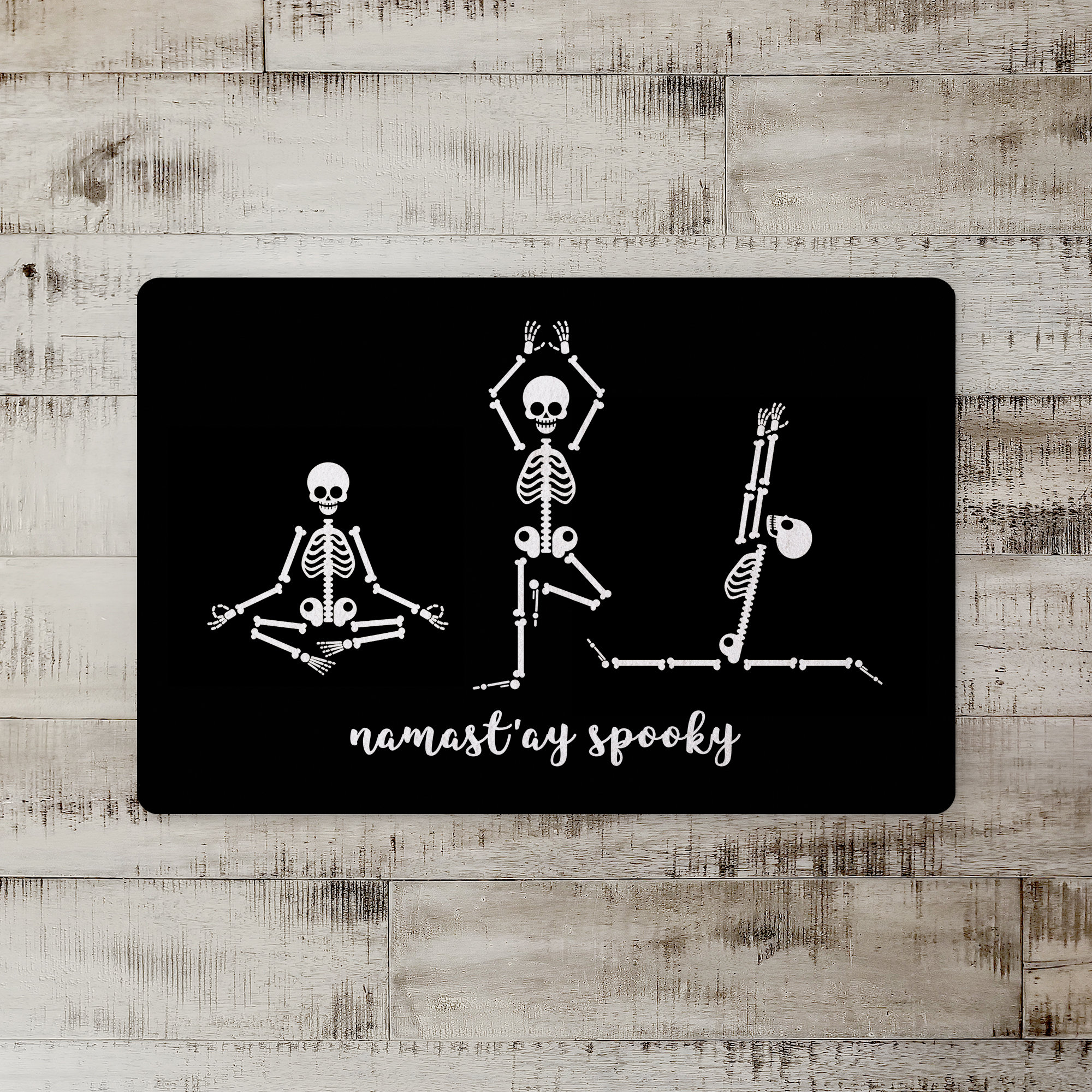 The Holiday Aisle Steigerwald Namaste Spooky Kitchen Mat Wayfair