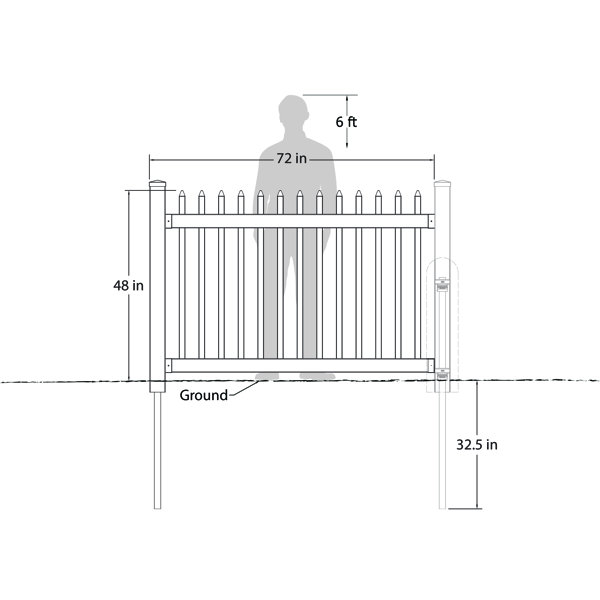 Wam Bam No-Dig Fence 4 ft. H x 6 ft. W Nantucket Vinyl Fence Kit ...