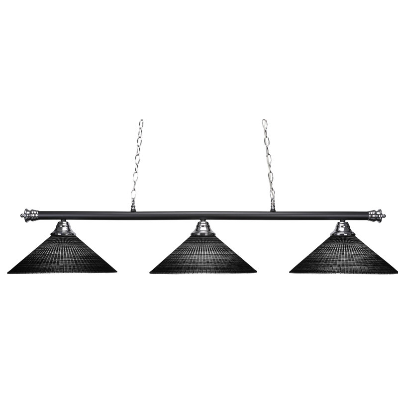 Millwood Pines Mendez 3 Light Pool Table Linear Pendant Wayfair