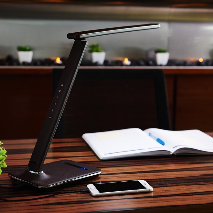 Temp Time Ottlite Executive Desk Lamp With Date An Alarm And A Usb