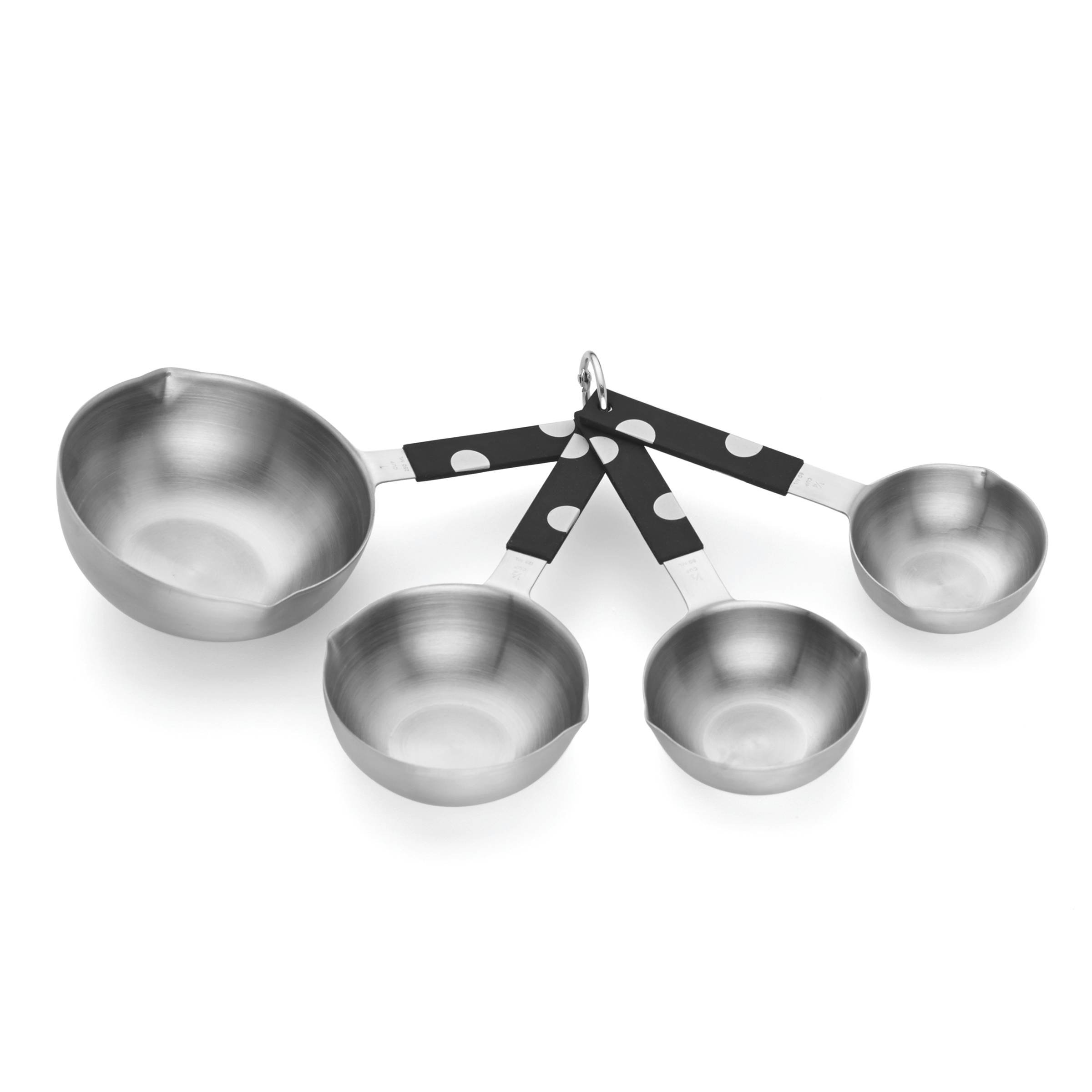 Set of 4 MacKenzie-Childs Stainless-Steel Check Measuring Spoons 