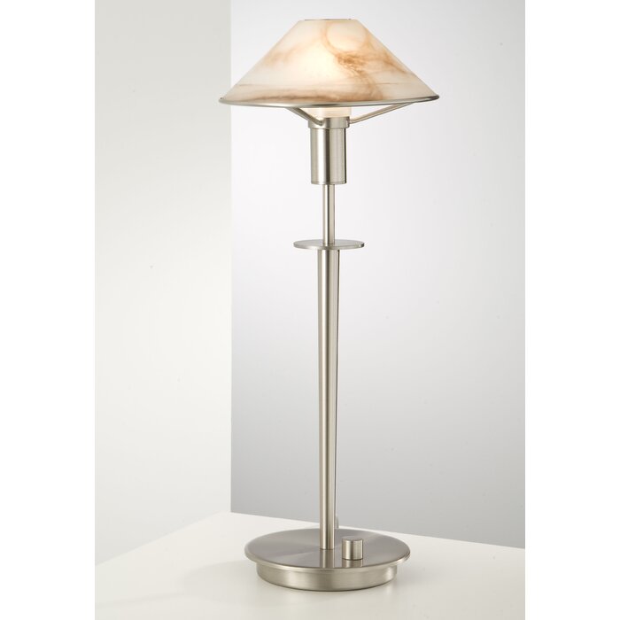 mainstays transitional glass end table lamp