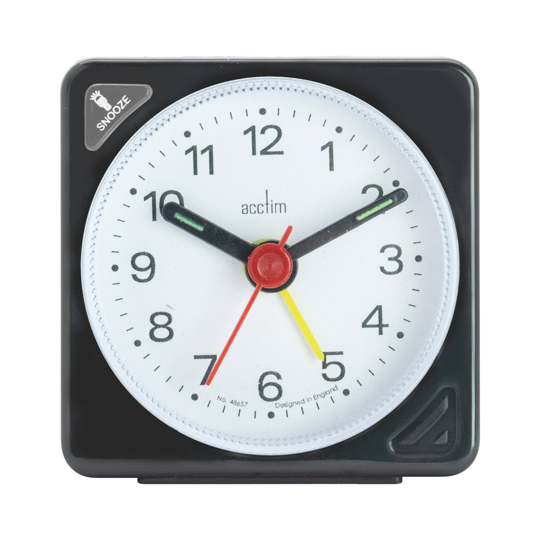 Acctim Ingot Travel Alarm Clock black