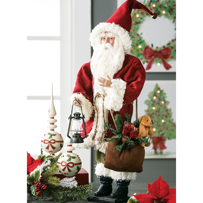 The Holiday Aisle Kate Classic Santa With Toy Bag Tabletop Decor