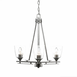 Go to store & view more images Sinclaire 3-Light Shaded Chandelier by 17 Stories