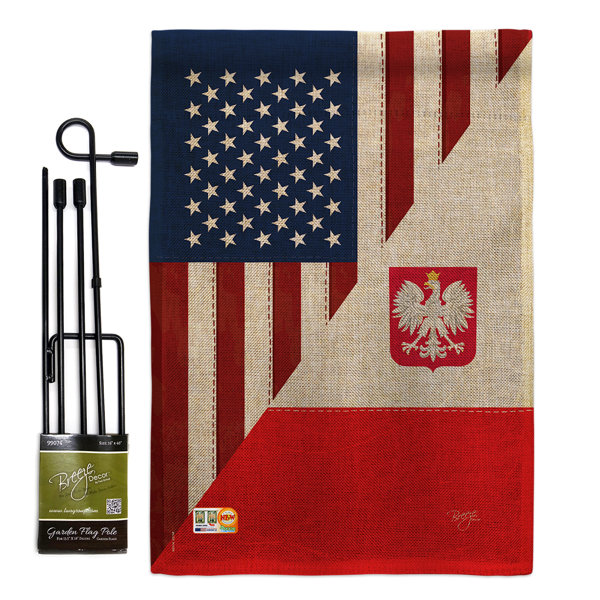 Breeze Decor American Polish Friendship The World Impressions 2 Sided Polyester 19 X 13 In Flag Set Wayfair